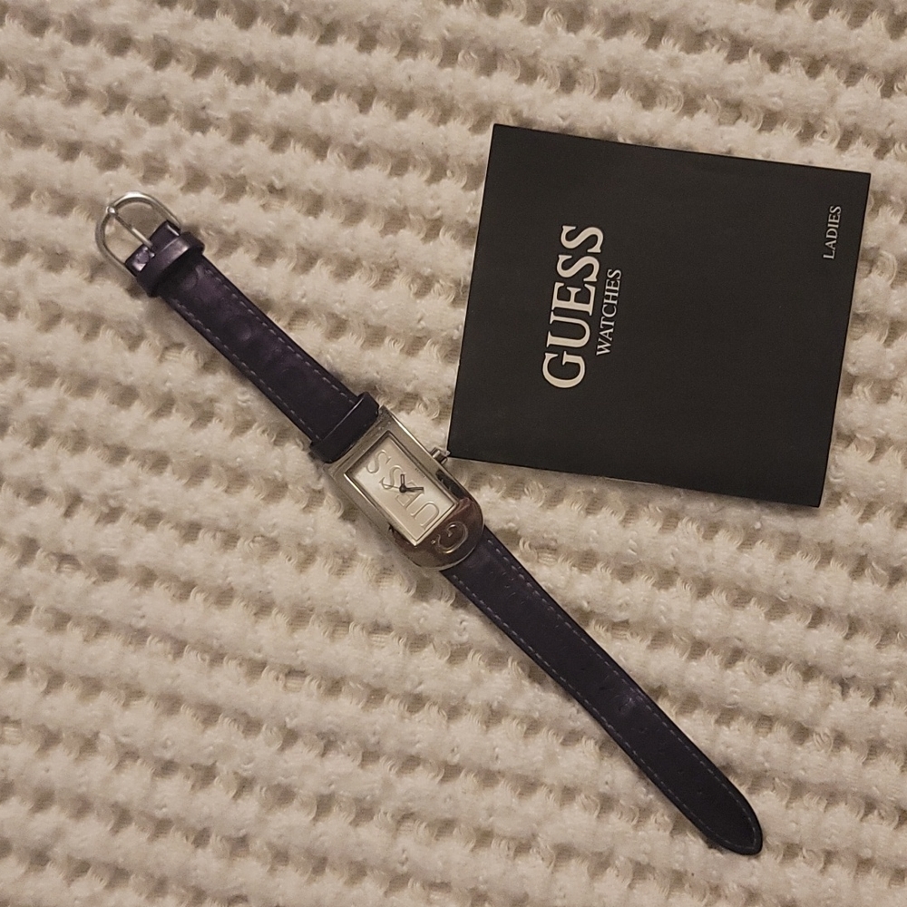 GUESS watch Purple Leather Strap